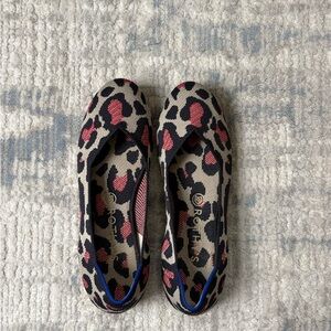 Worn Once Rothy's Leopard Print Flats in Beige, Black & Red